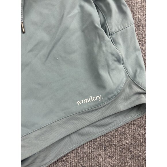 Wondery Shorts Womens Small Green Drawstring Elastic Waist Pockets Athletic Gym - Picture 2 of 7